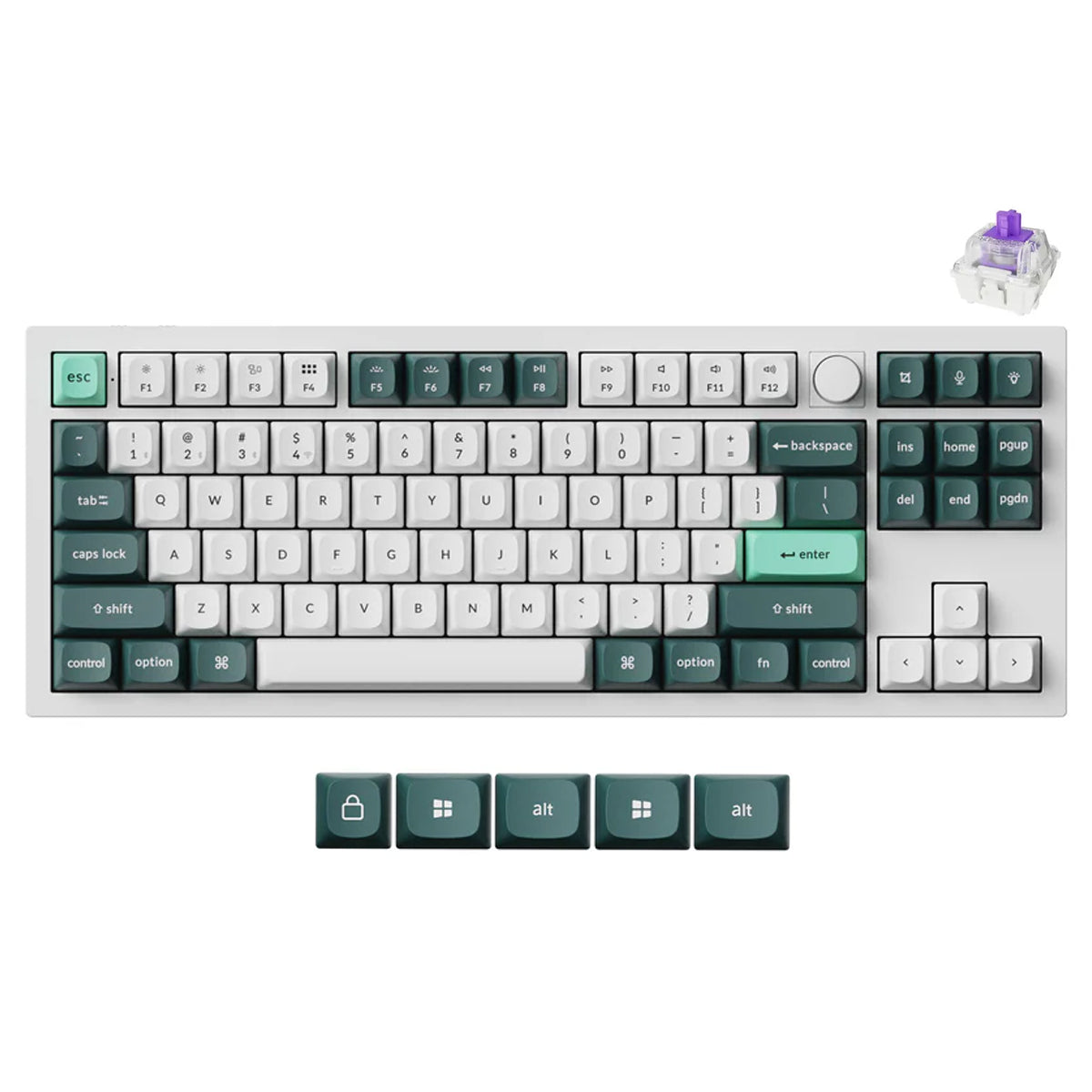 Keychron Q3 HE QMK TKL Fully Assembled Knob RGB Backlight Hot-Swappable Wireless Magnetic Switch