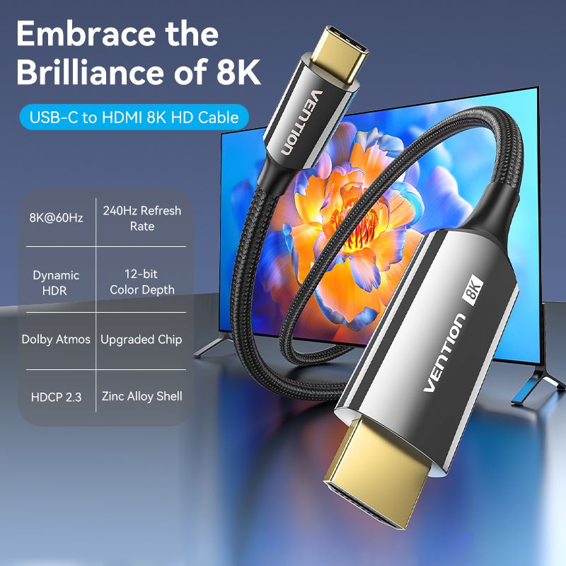 Vention 8K USB-C to HDMI Cable - 1.8M (CRCBAC)
