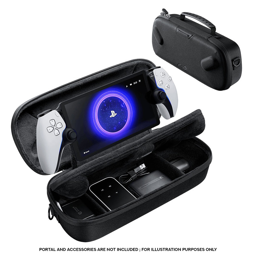 JSAUX Double-Decker Travel Supply Case for Playstation Portal (Black) (BG0144)