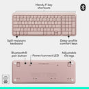 Logitech MK250 Compact Wireless Mouse and Keyboard (Rose) (920-013561)