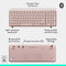 Logitech MK250 Compact Wireless Mouse and Keyboard (Rose) (920-013561)