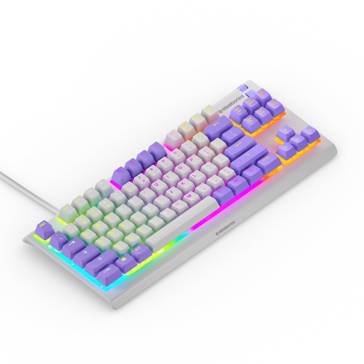 SteelSeries Apex 3 TKL RGB Gaming Keyboard (Amethyst) 