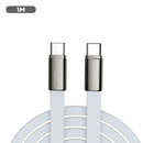 Vyvylabs VeloThread Series Fast Charging Data Cable Type-C to Type-C 240W (1M, 2M) (White) (VCQSCC1-WH, VCQSCC2-WH)