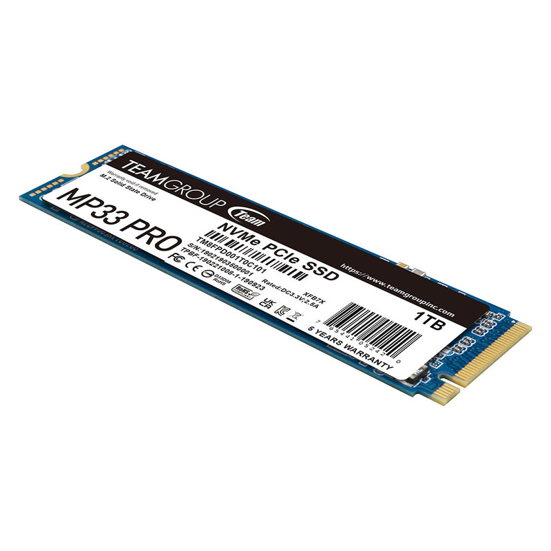 Teamgroup MP33 Pro 1TB M.2 2280 PCIe 3.0 X4 With NVMe 1.3 3d NAND Internal SSD | DataBlitz