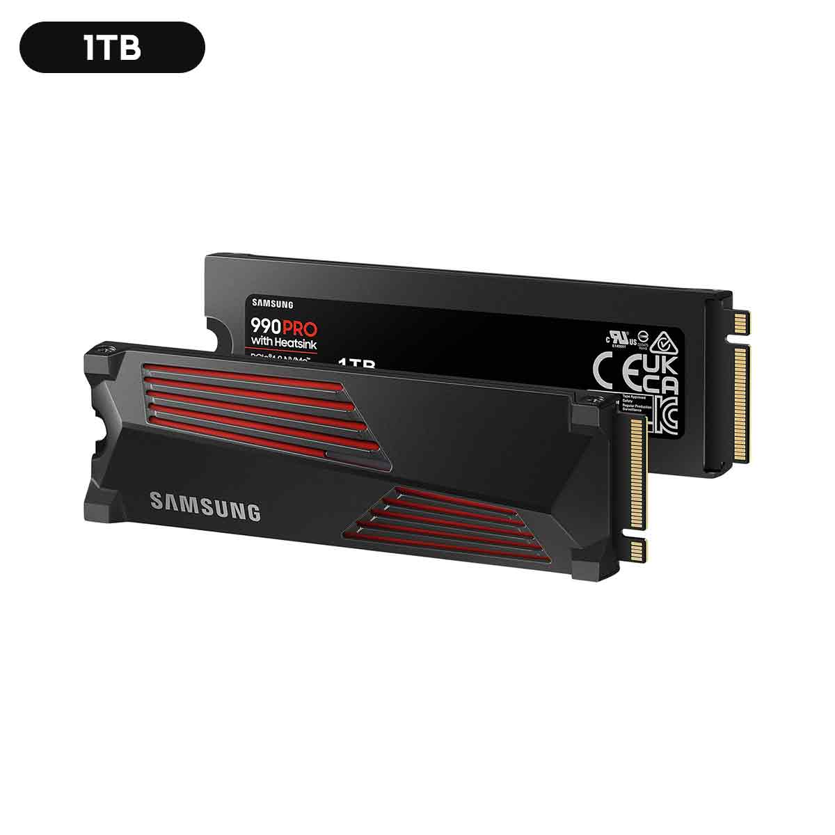 Samsung 990 PRO PCIe 4.0 NVME M.2 Internal SSD with Heatsink (1TB, 2TB, 4TB)