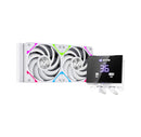 XYZ HydroTemp 240 ARGB Liquid Cooler with Temperature Display (Black, White)