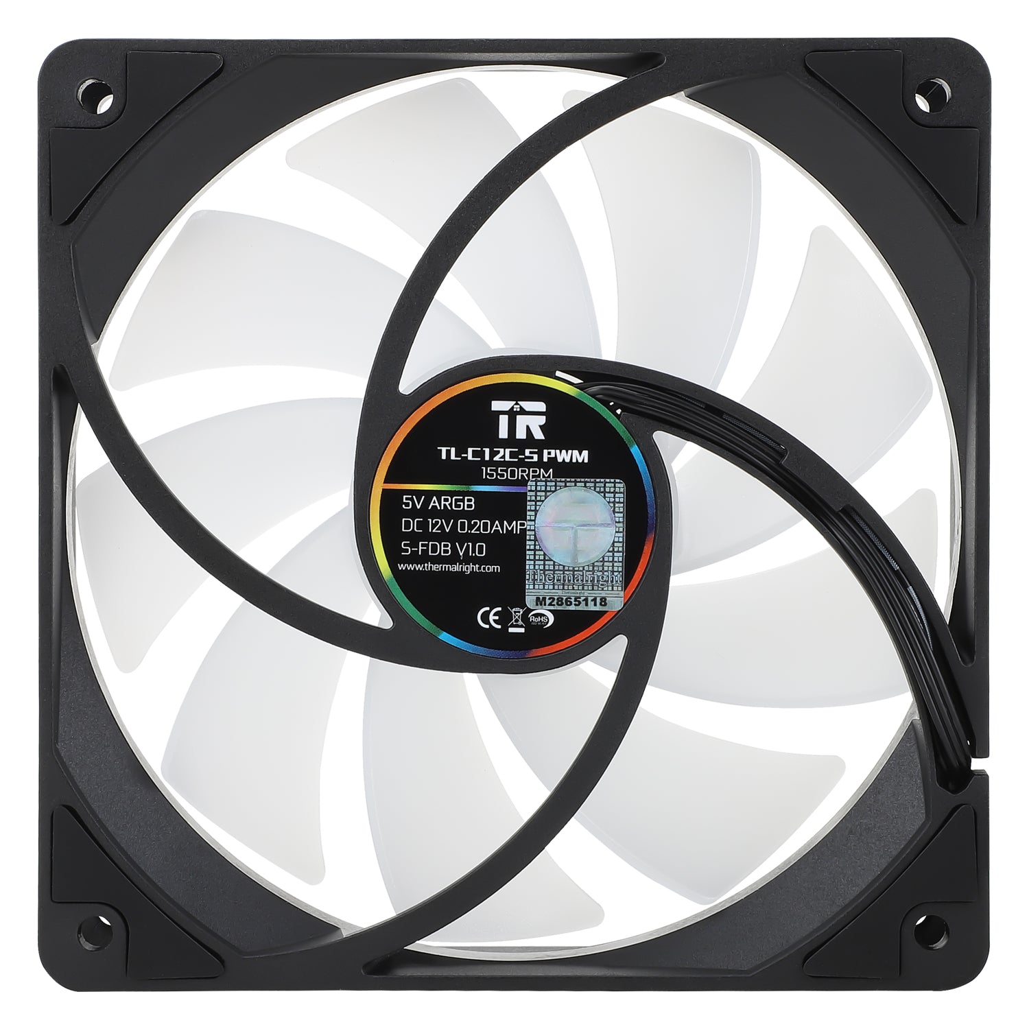 Thermalright TL-C12C-S ARGB 120mm High Performance PWM Case Fan (Black) (3-Pack)