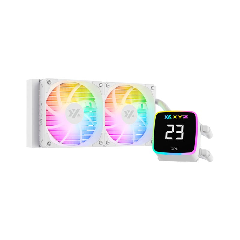 XYZ AquaPulse AIO 240 ARGB Liquid Cooler with Temperature Display