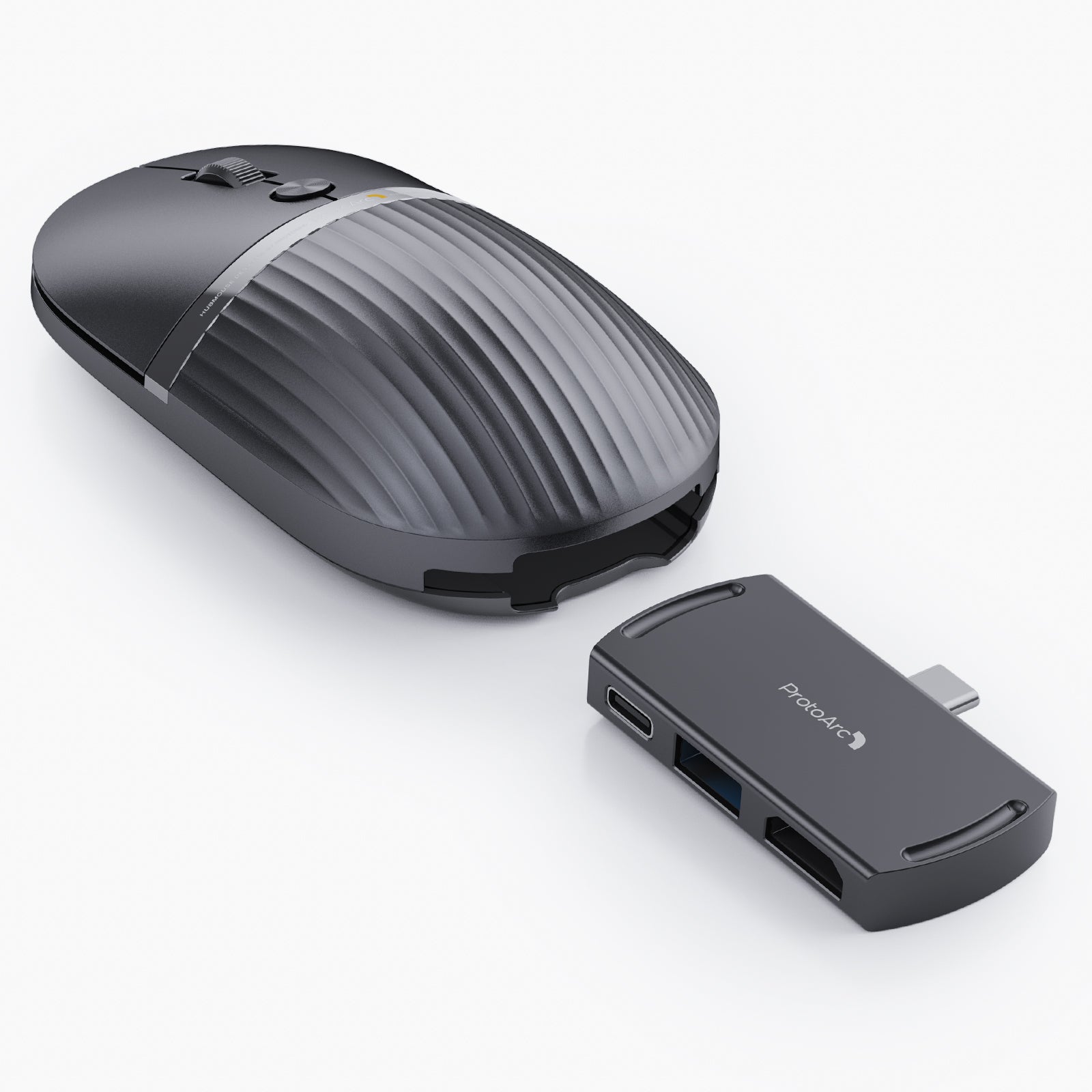 ProtoArc HubMouse 2-in-1 Swappable Modular HubMouse