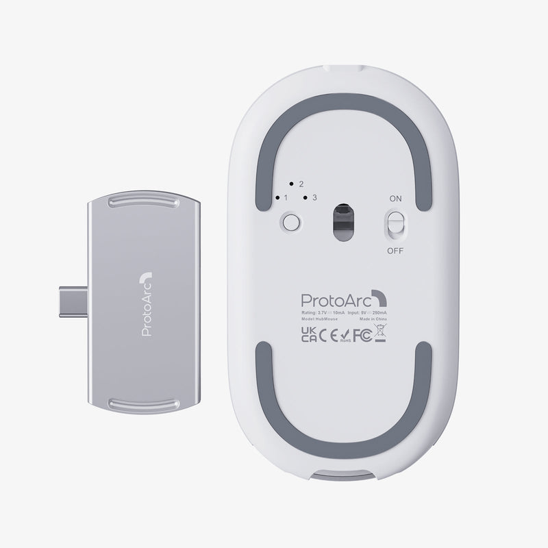 ProtoArc HubMouse 2-in-1 Swappable Modular HubMouse