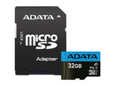 ADATA Premier 32GB MicroSDHC UHS-I Class 10 V10 A1 Memory Card With Adapter (AUSDH32GUICL10A1-RA1)