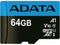 ADATA Premier 64GB MicroSDHC UHS-I Class 10 V10 A1 Memory Card With Adapter (AUSDX64GUICL10A1-RA1)