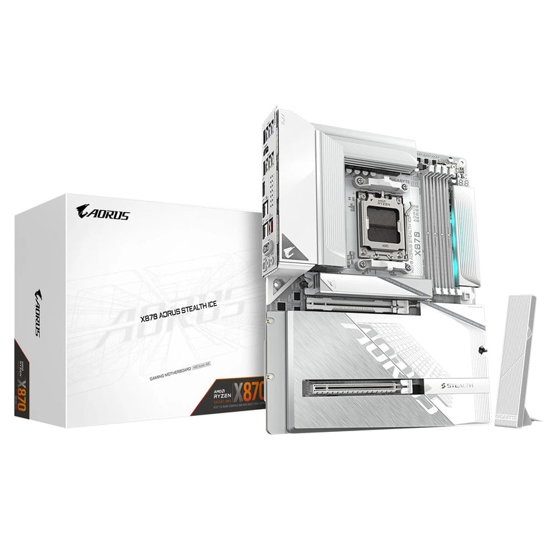 Gigabyte X870 Aorus Stealth Ice DDR5 AMD Gaming Motherboard
