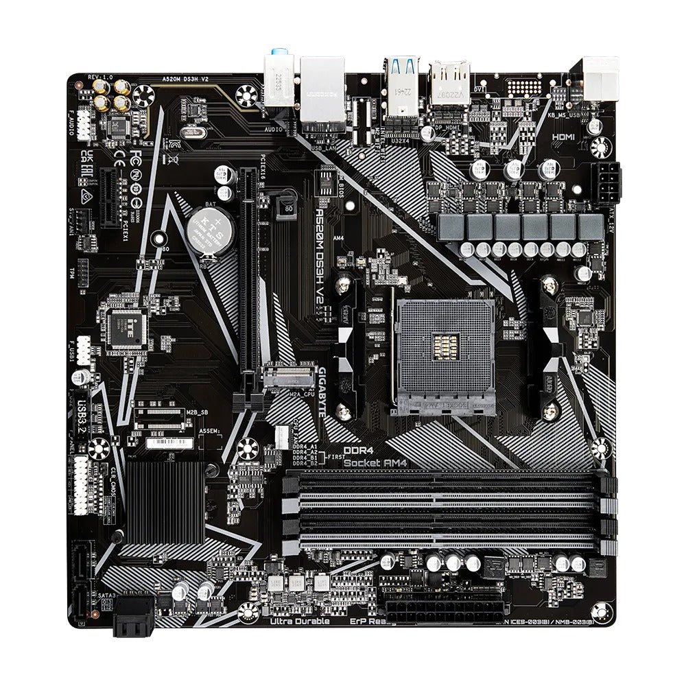 Gigabyte AMD A520M DS3H V2 AM4 Ultra Durable Motherboard