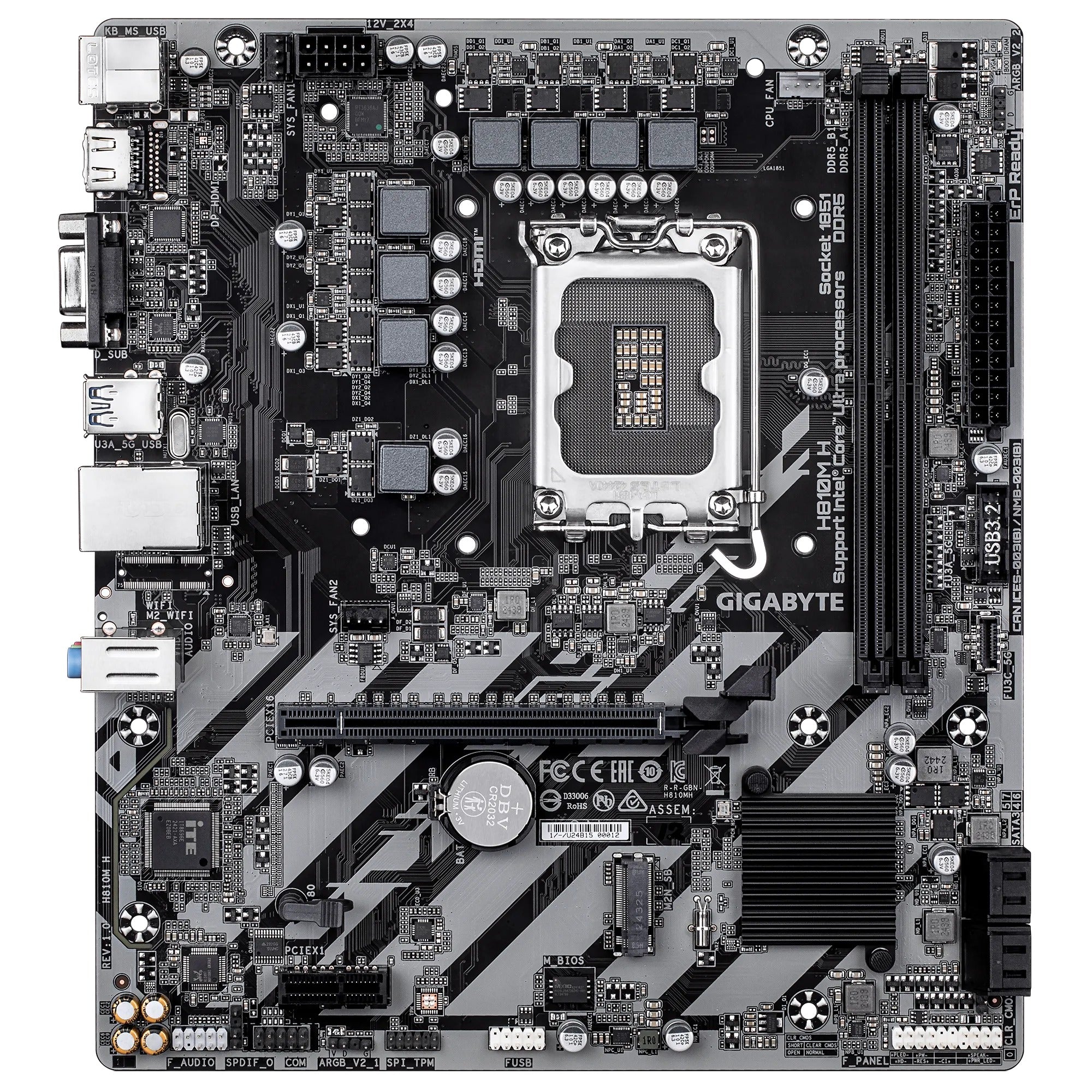 Gigabyte H810M H DDR5 Intel UD Motherboard