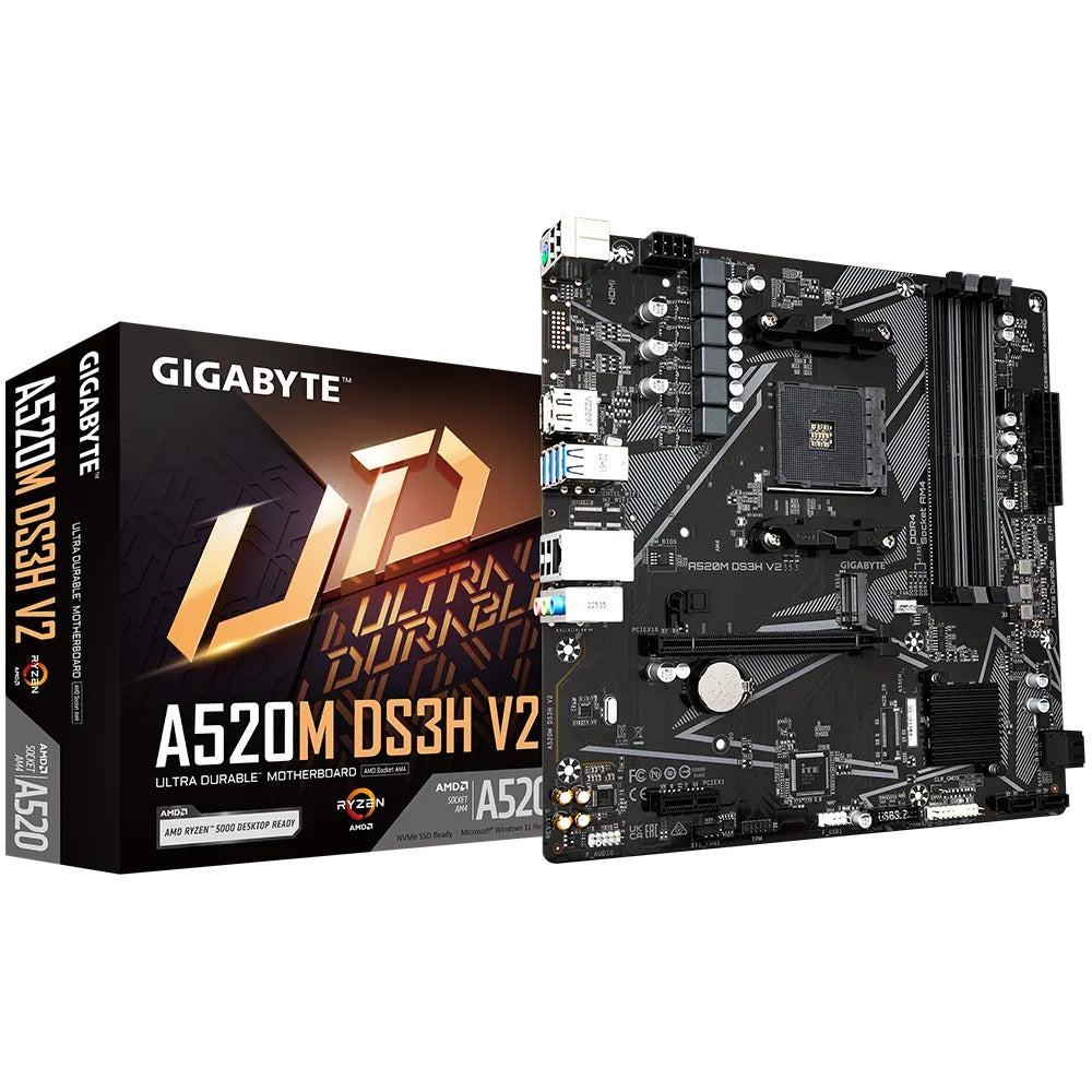 Gigabyte AMD A520M DS3H V2 AM4 Ultra Durable Motherboard