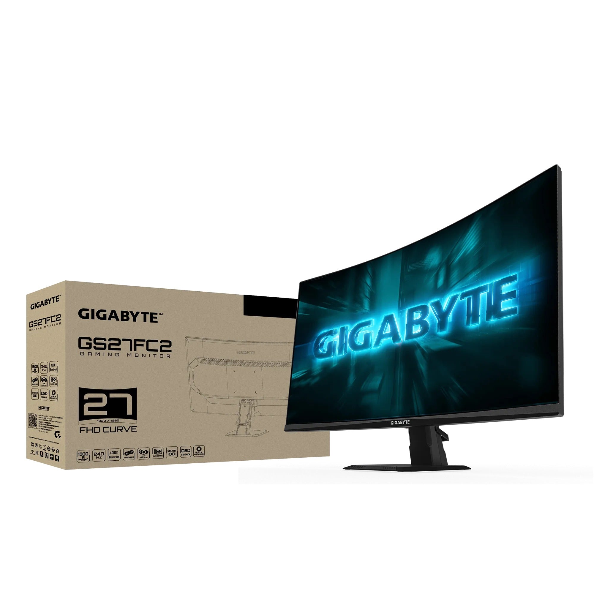Gigabyte GS27FC2 27" FHD (1920x1080) 240Hz 1ms GtG VA 1500R Adaptive-Sync Curve Gaming Monitor