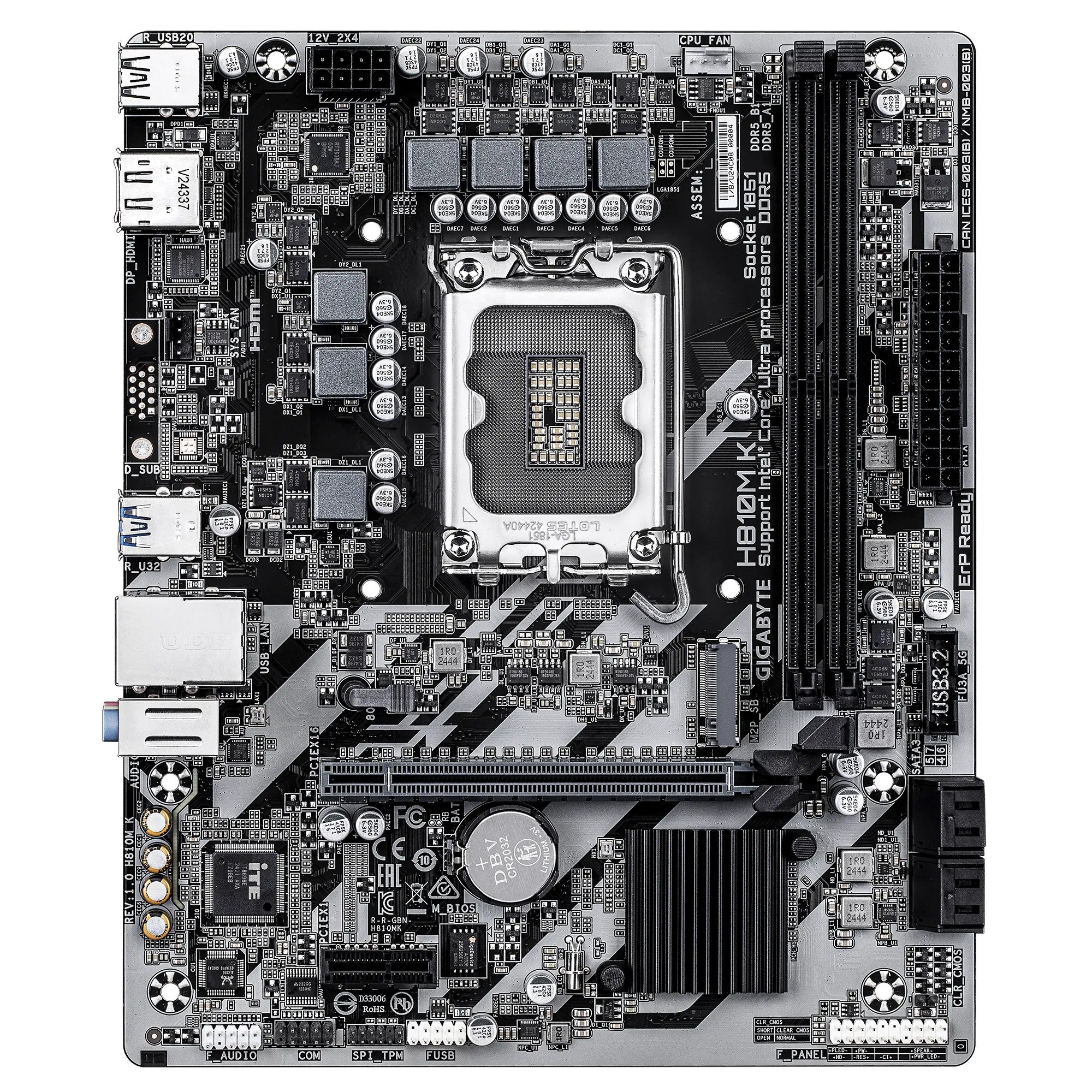 Gigabyte H810M K DDR5 Intel UD Motherboard