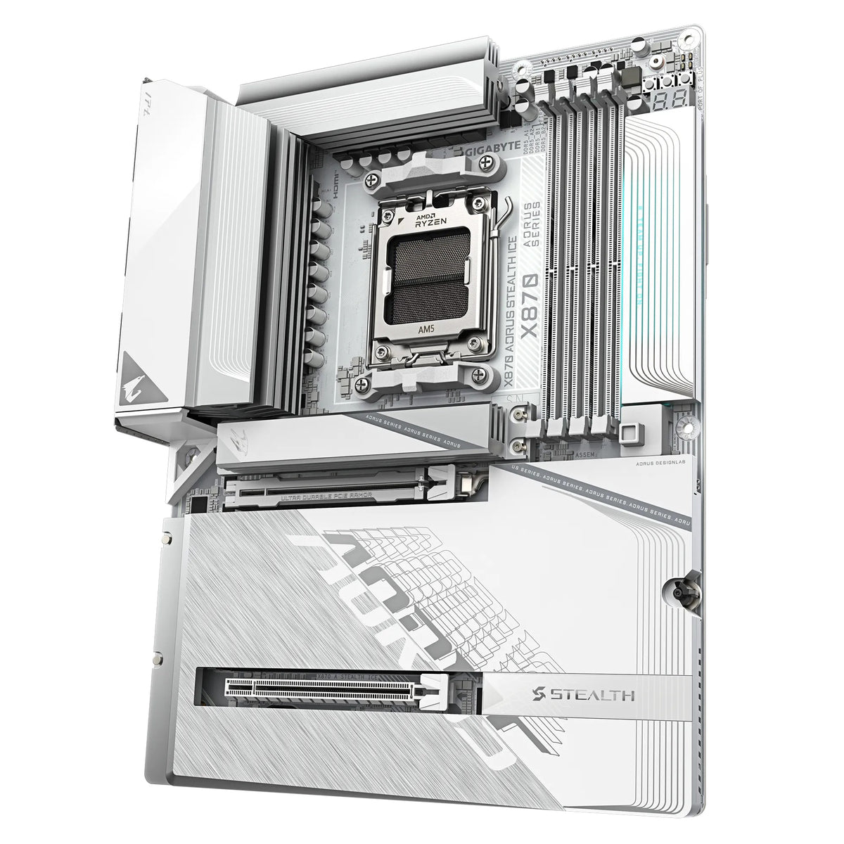 Gigabyte X870 Aorus Stealth Ice DDR5 AMD Gaming Motherboard