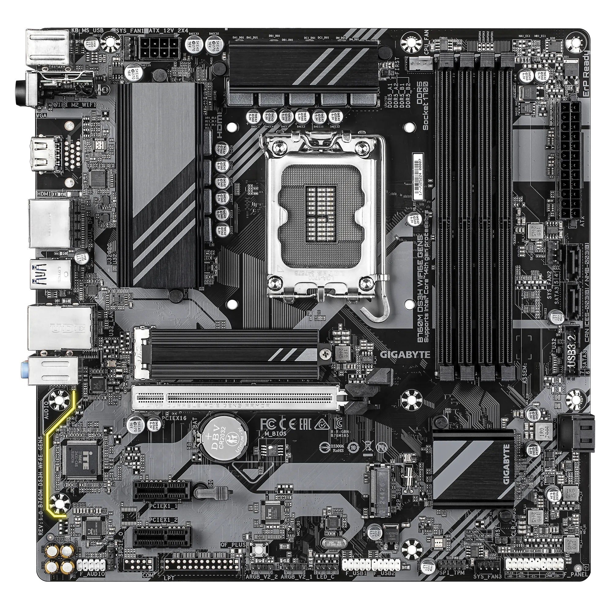 Gigabyte B760M DS3H WiFi6E Gen5 DDR5 Intel Ultra Durable Motherboard