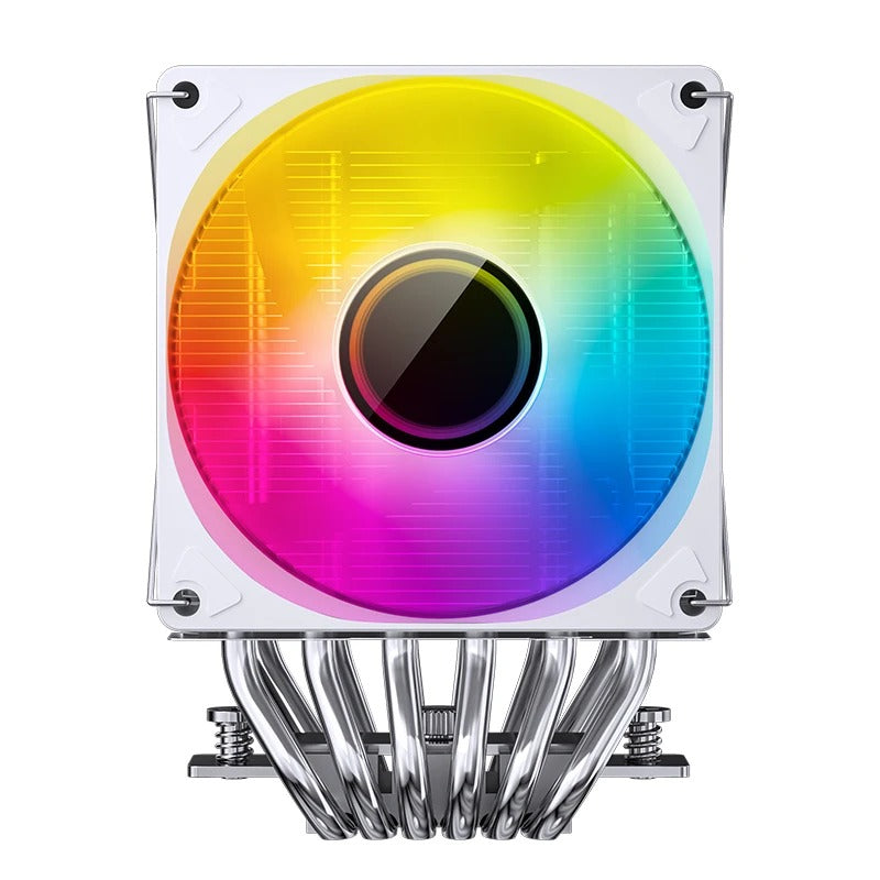 Jonsbo CR-1400 DV2 ARGB Silent Series 90MM Dual-Fan / Dual-Tower CPU Cooler (White)