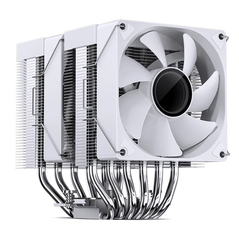 Jonsbo CR-1400 DV2 ARGB Silent Series 90MM Dual-Fan / Dual-Tower CPU Cooler (White)