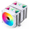 Jonsbo CR-1400 DV2 ARGB Silent Series 90MM Dual-Fan / Dual-Tower CPU Cooler (White)
