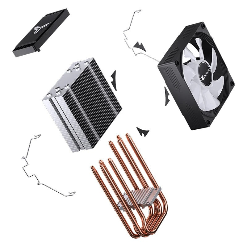 Jonsbo CR-1300 EVO 90MM Single-Tower CPU Cooler (Black, White)