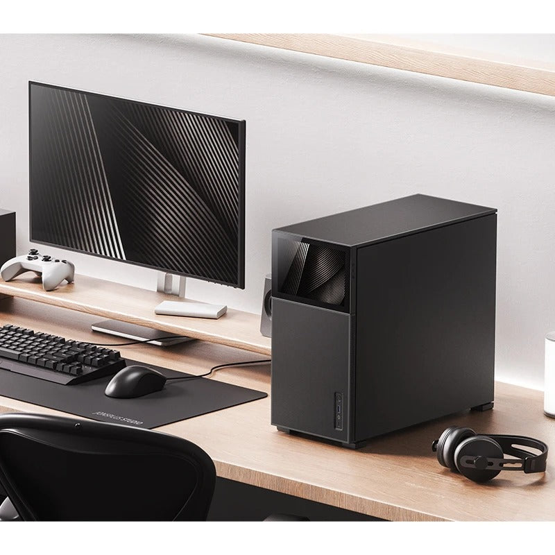 Jonsbo D41 Mesh ATX Computer Case (Black, White) + Jonsbo DS8 8" Display Secondary Screen 