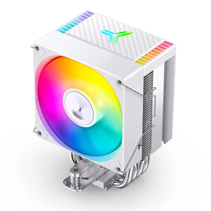 Jonsbo CR-1400 EVO ARGB Silent Series 90MM Single-Tower CPU Cooler (Black, White)