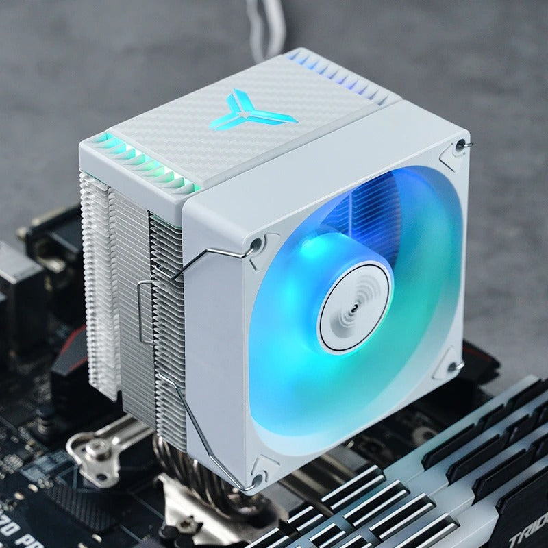 Jonsbo CR-1400 EVO ARGB Silent Series 90MM Single-Tower CPU Cooler (Black, White)