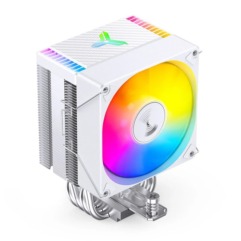 Jonsbo CR-1400 EVO ARGB Silent Series 90MM Single-Tower CPU Cooler (Black, White)