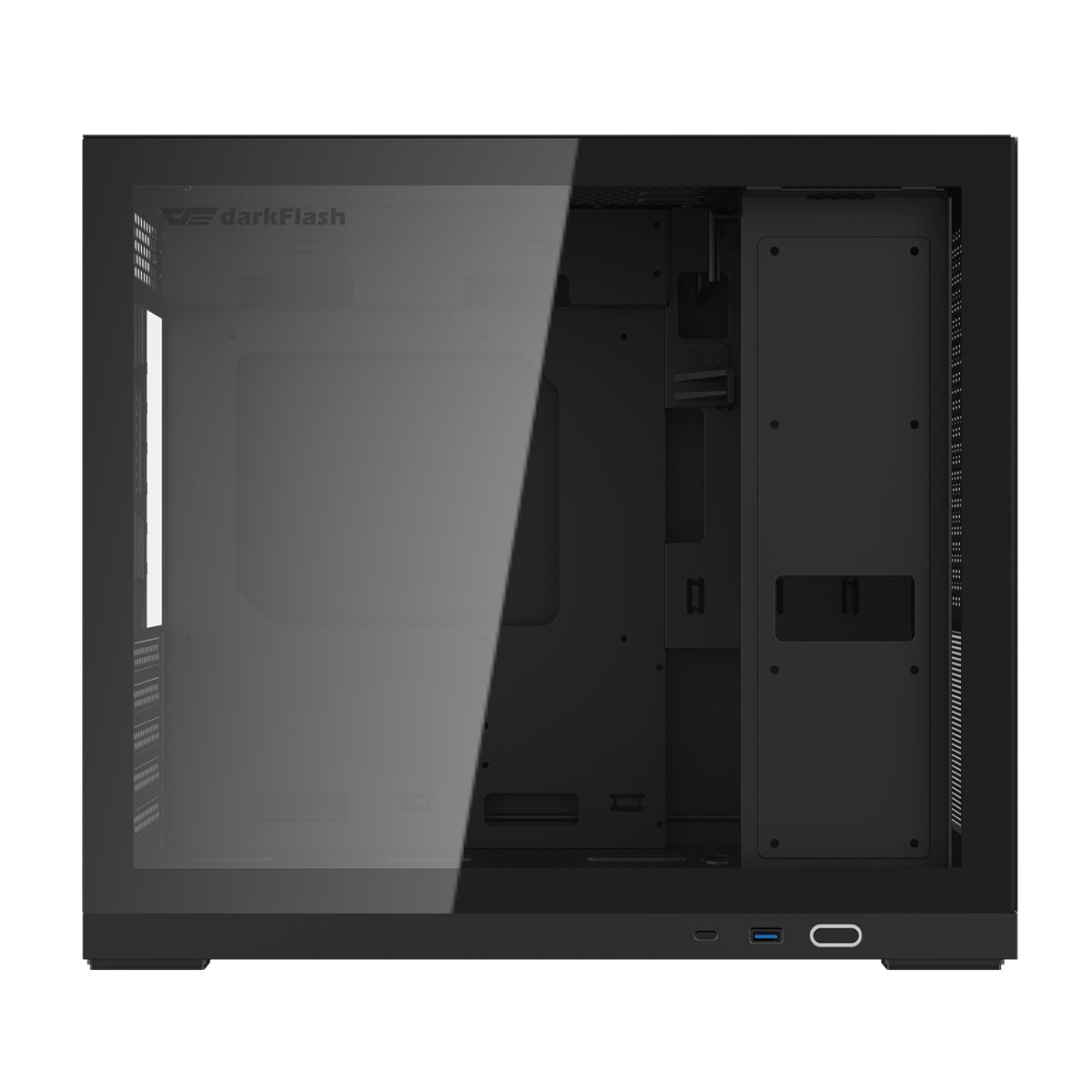 DarkFlash DS210 Luxury M-ATX Tempered Glass Side Panel PC Case