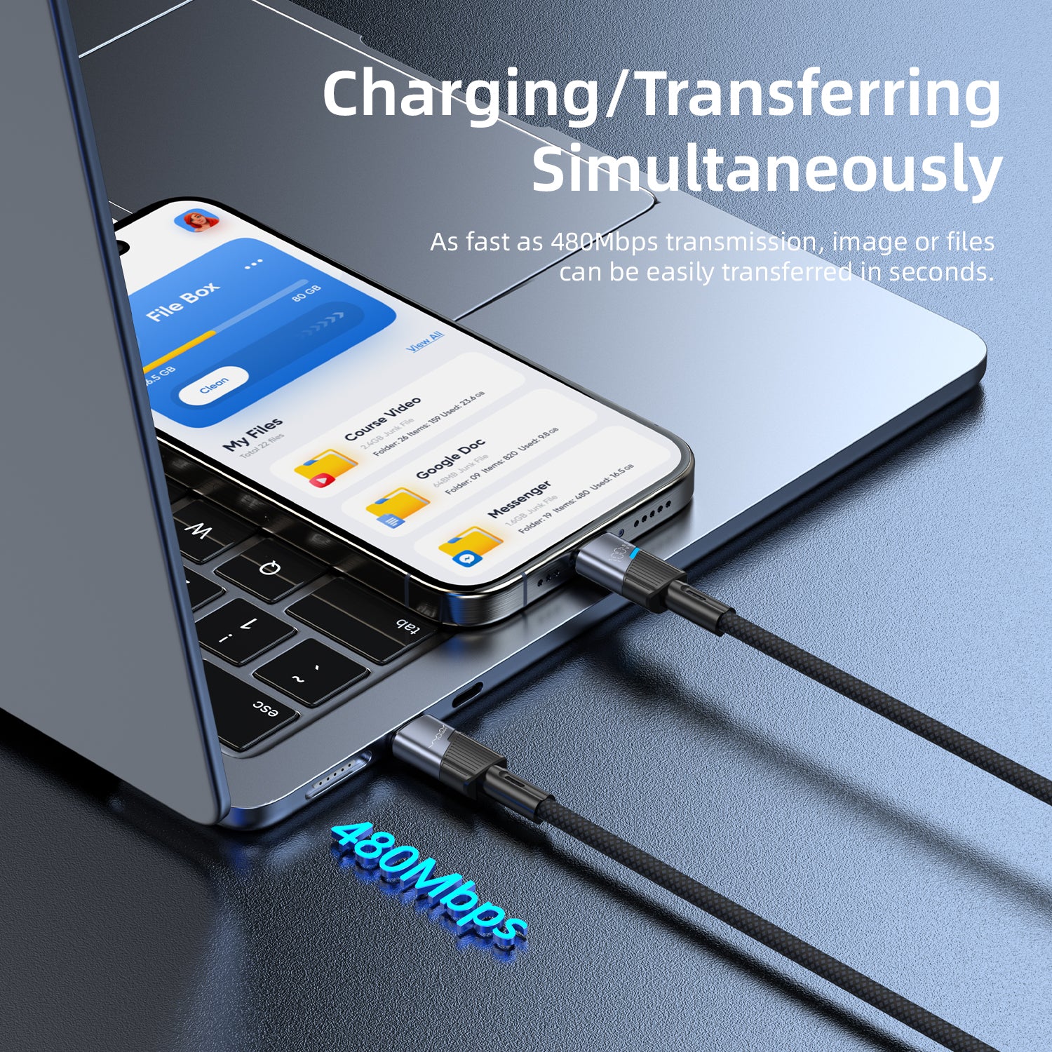 Vyvylabs Superb Series Fast Charging Cable Type-C to Type-C 100W