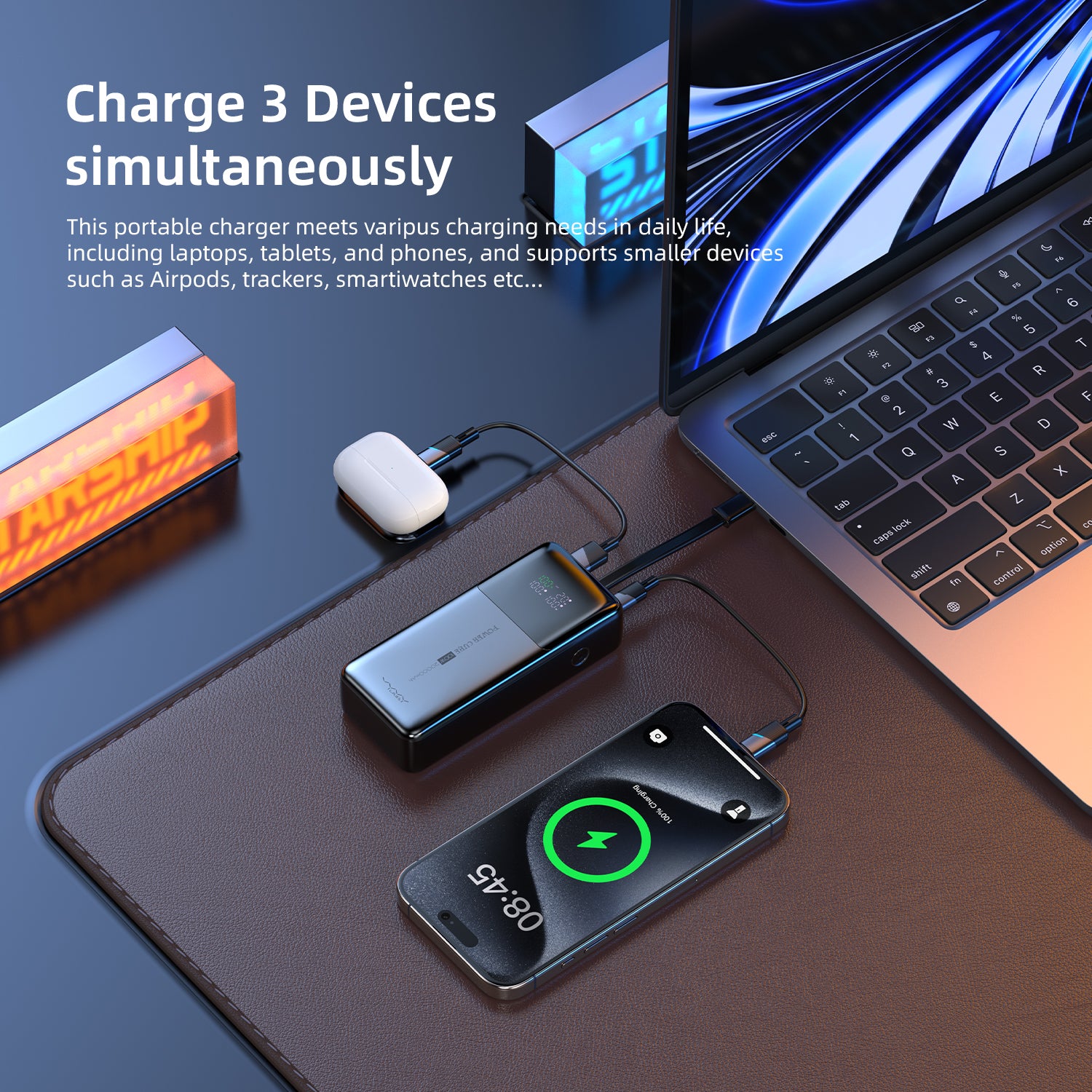 Vyvylabs Power Cube Pro Digital Display Power Bank