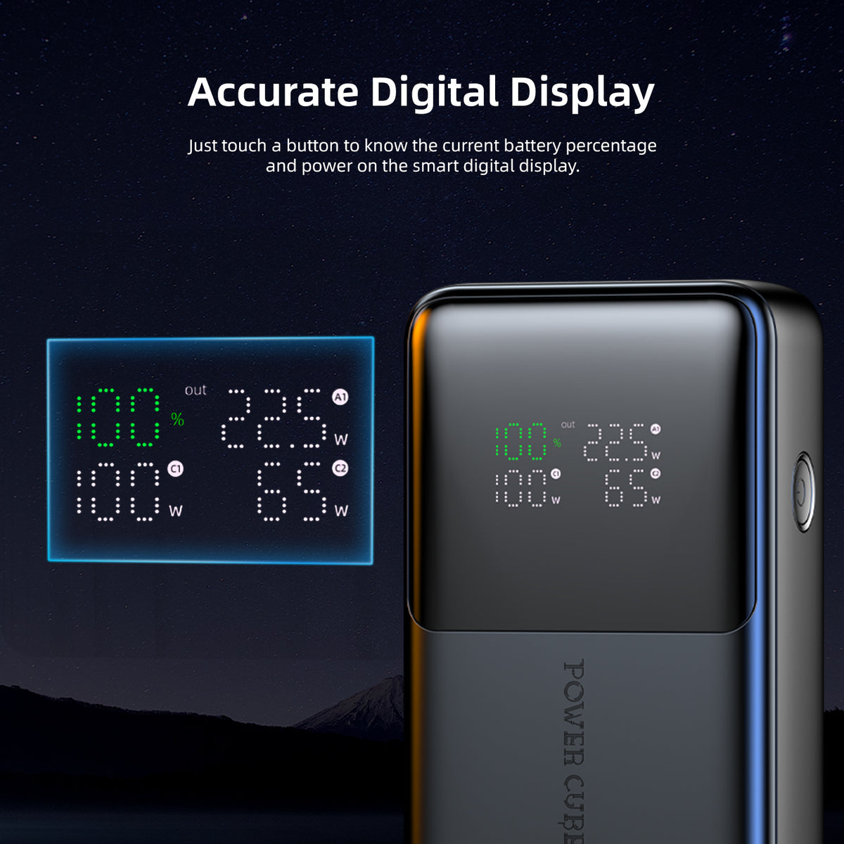 Vyvylabs Power Cube Pro Digital Display Power Bank