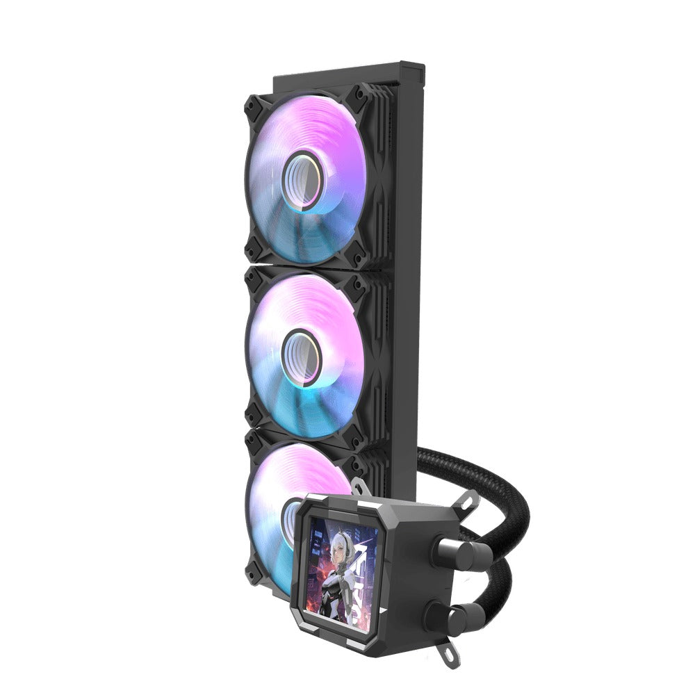 Dv Cpu DarkFlash Wave DV360S ARGB AIO 360mm Liquid CPU Cooler (Black, White)