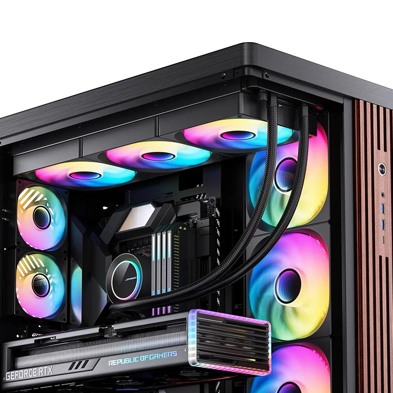 Jonsbo ZW-140B ARGB 3 in 1 Integrated Conjoined Fan (Black)