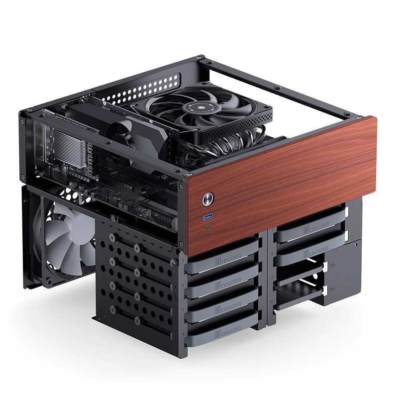 Jonsbo N4 NAS Computer Case (Black, White)