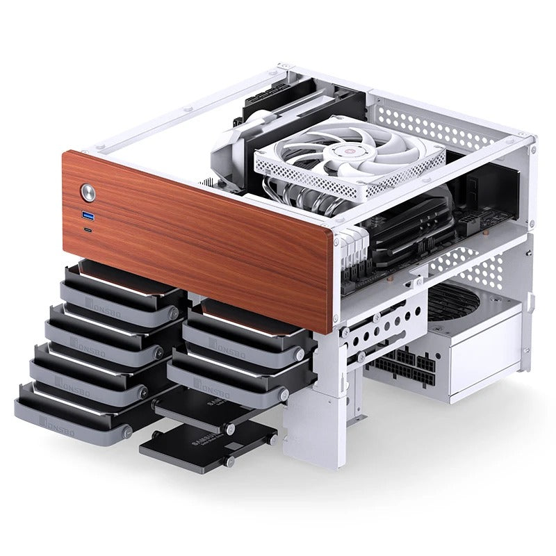 Jonsbo N4 NAS Computer Case (Black, White)