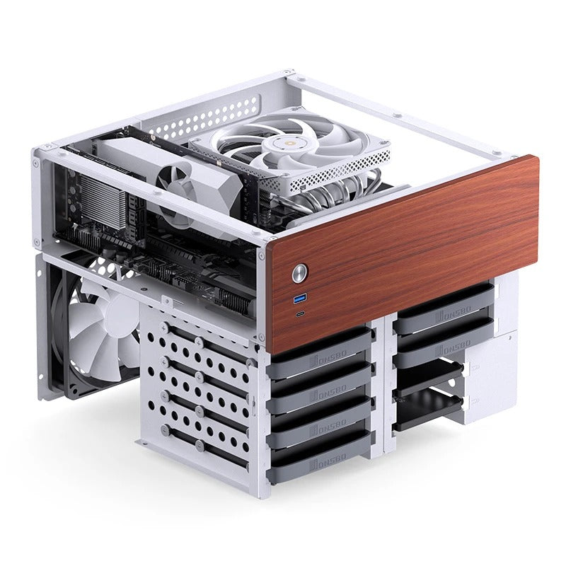 Jonsbo N4 NAS Computer Case (Black, White)