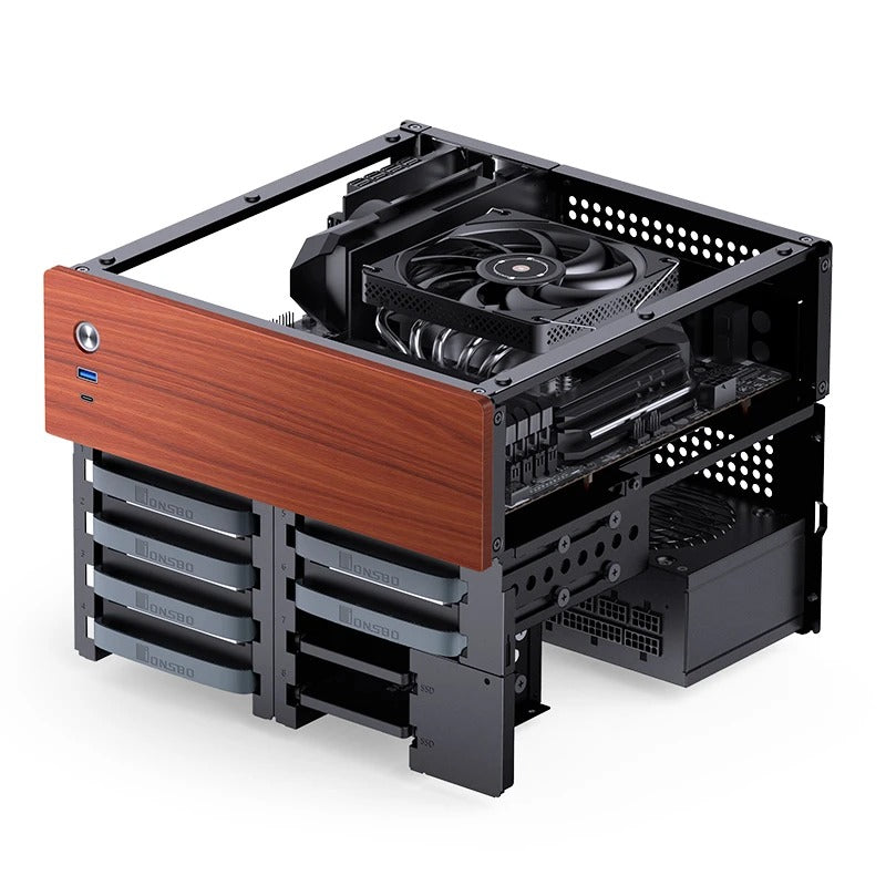 Jonsbo N4 NAS Computer Case (Black, White)