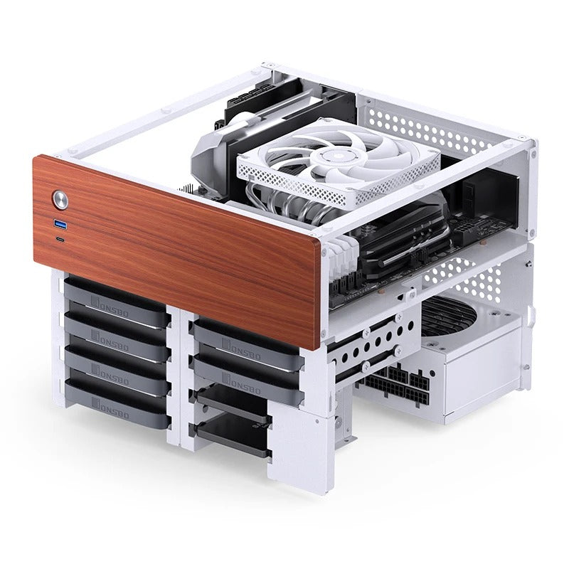 Jonsbo N4 NAS Computer Case (Black, White)