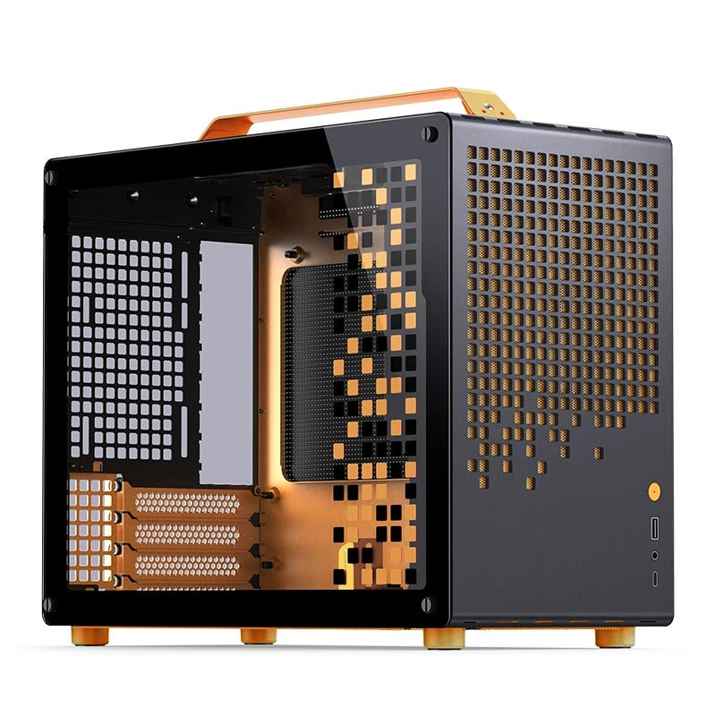 Jonsplus Z20 M-ATX Computer Case (Black, Orange/Black, Pink/White, White)