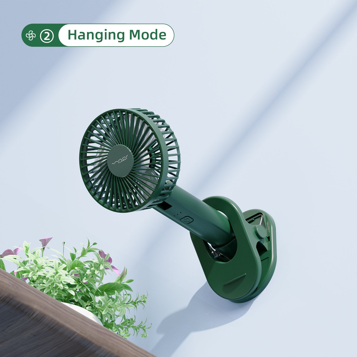 Vyvylabs D02 Handheld Foldable Clip Fan (White) (VKD02-WH)