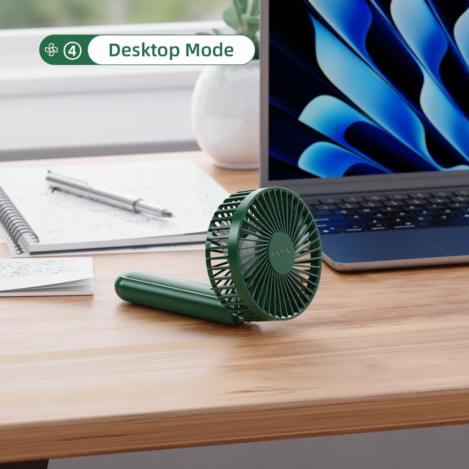 Vyvylabs D02 Handheld Foldable Clip Fan (White) (VKD02-WH)