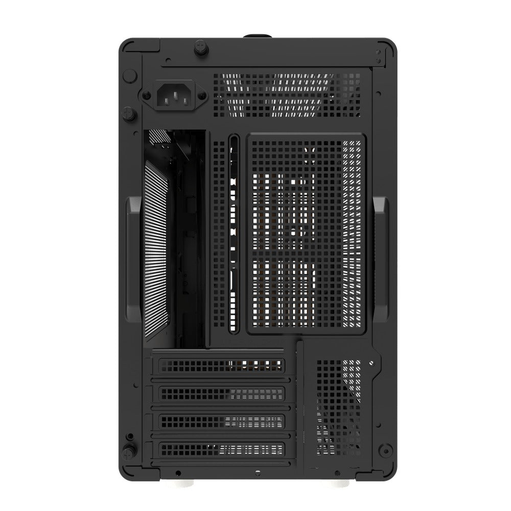 DarkFlash WD200 Wood Edition M-ATX PC Case (Black)