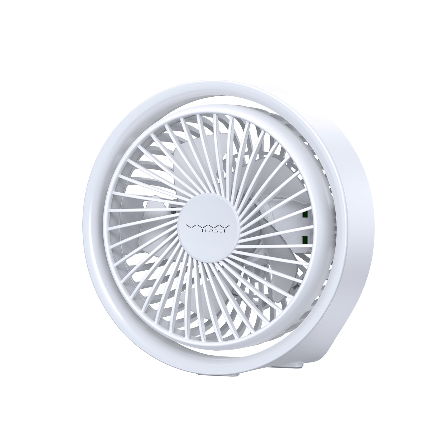 Vyvylabs D04 Mini Portable Desktop Fan with Led Light (White, Pink)