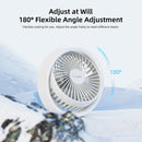Vyvylabs D04 Mini Portable Desktop Fan with Led Light (White, Pink)