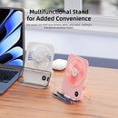 Vyvylabs D11 Mini Foldable Desktop Fan (White, Pink)